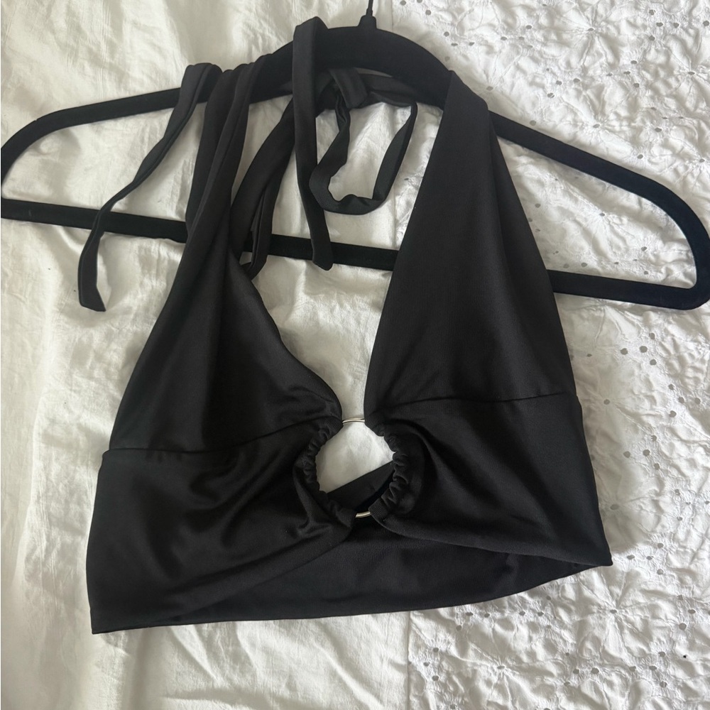Black Halter Top